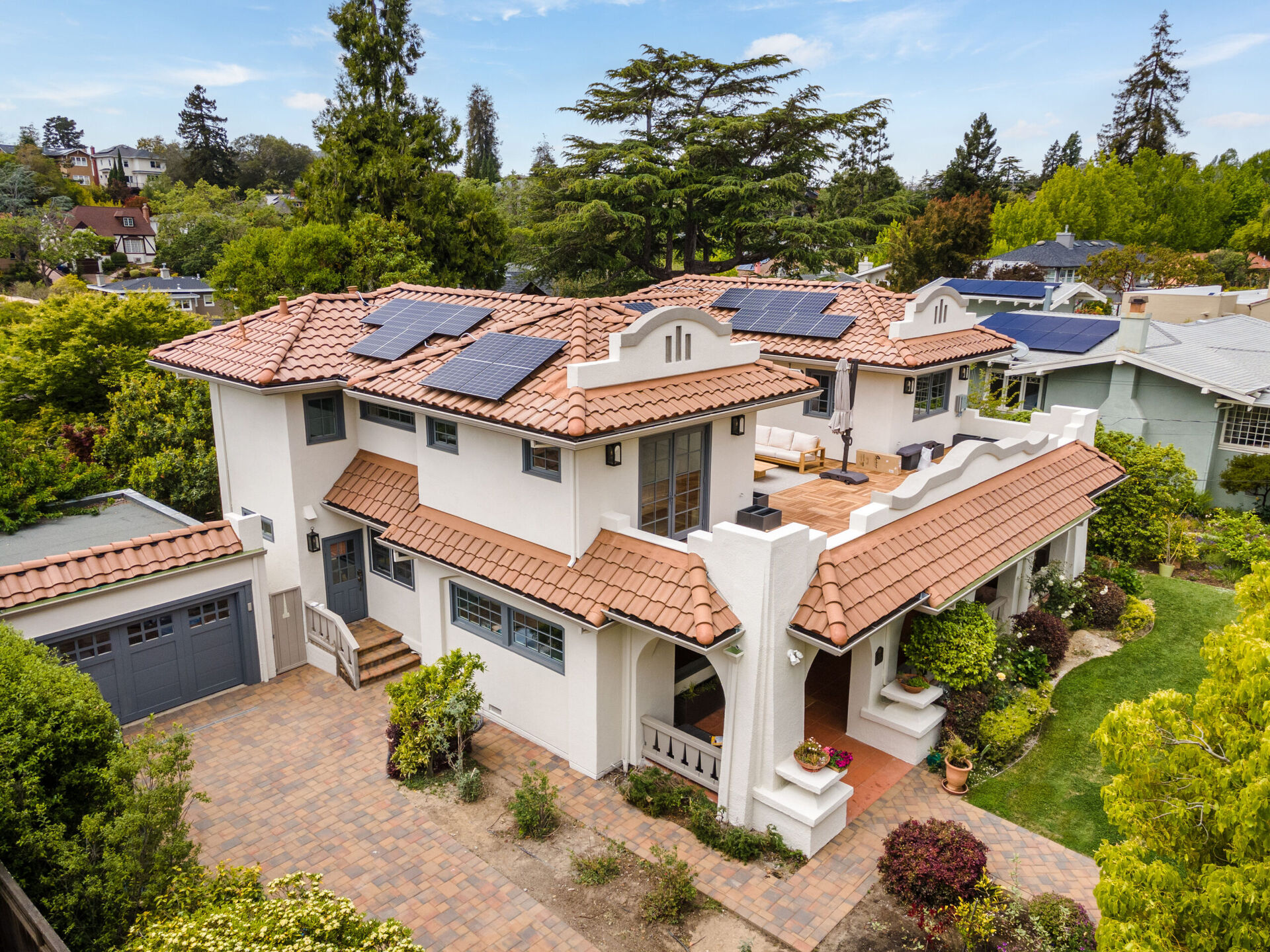 Final walkthrough — finished Mediterranean-style home